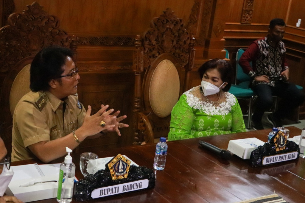 Bupati Giri Prasta Terima Kunja Bupati Kabupaten Rote Ndao Provinsi NTT